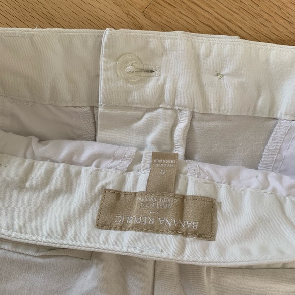 Banana Republic White Shorts Size 0 Martin Fit - Picture 6 of 13